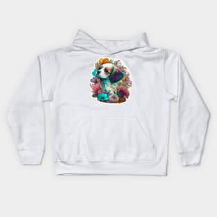 The T-SHIRT WITH PUPPY FROM FLOWERS That Wins Customers Kids Hoodie